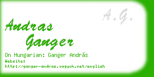 andras ganger business card